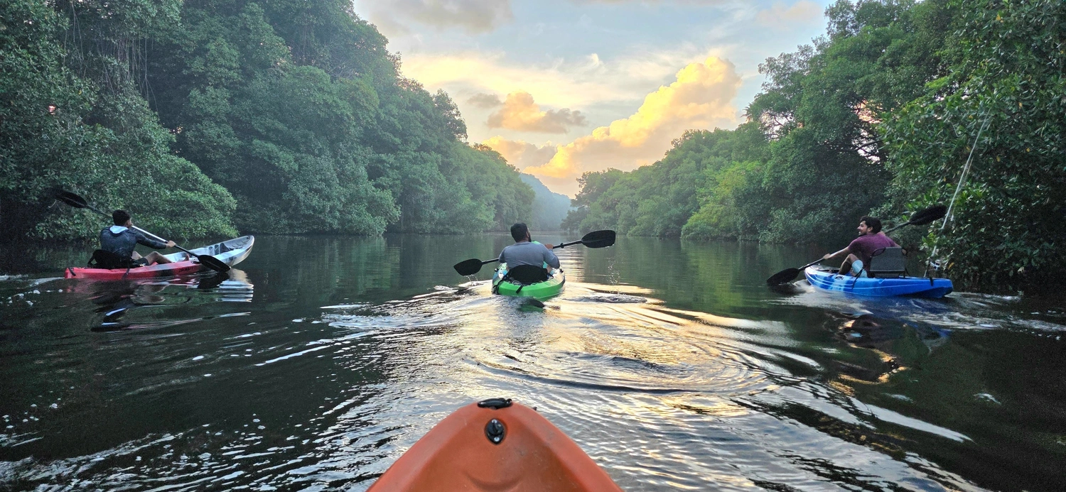 Kayaking on the river